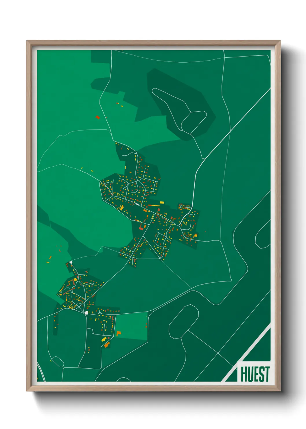 Une affiche de carte sur Huest