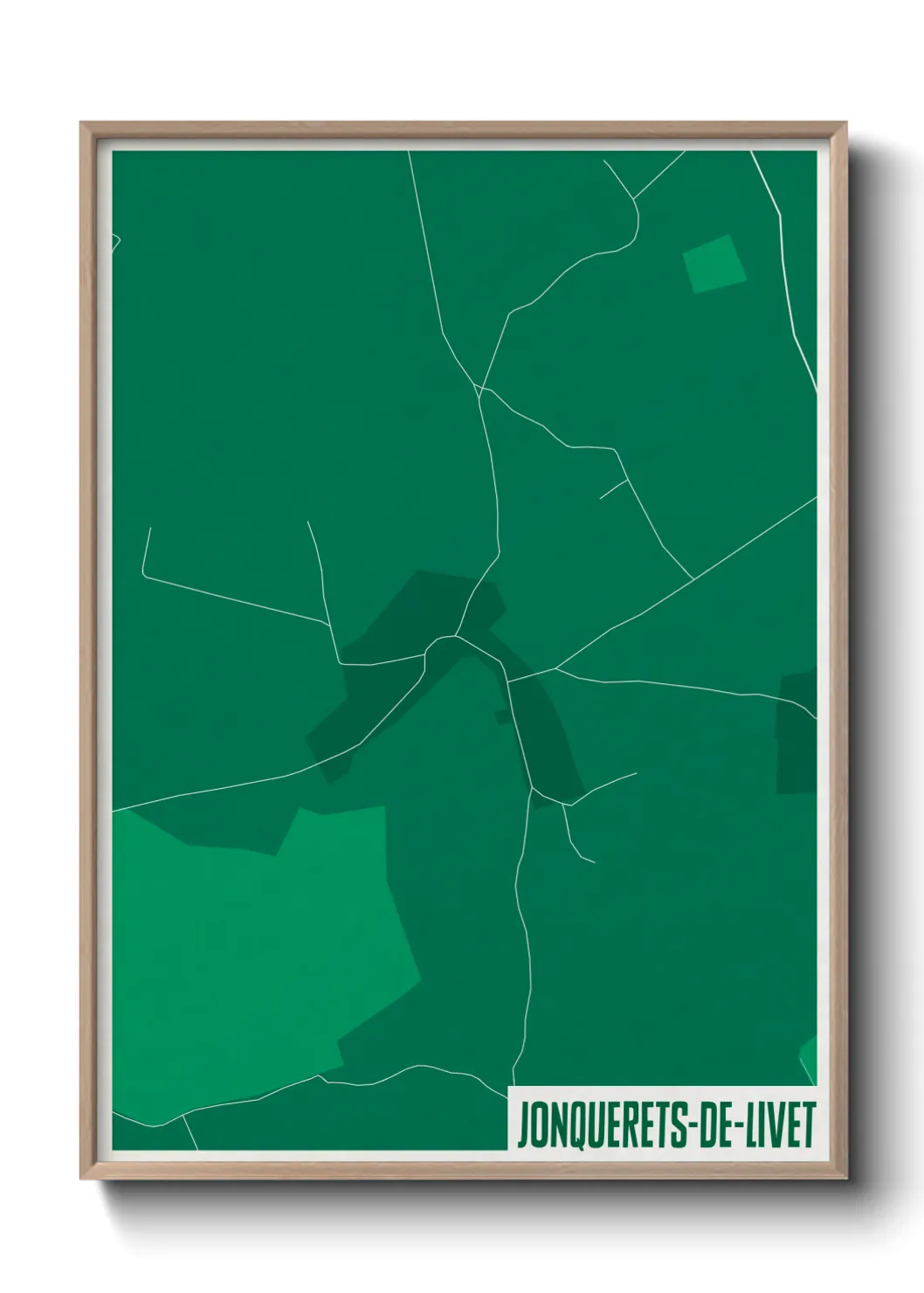 Une affiche de carte sur Jonquerets-de-Livet