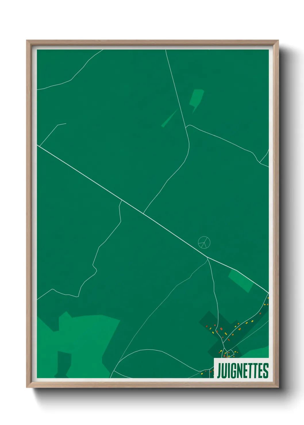 Une affiche de carte sur Juignettes
