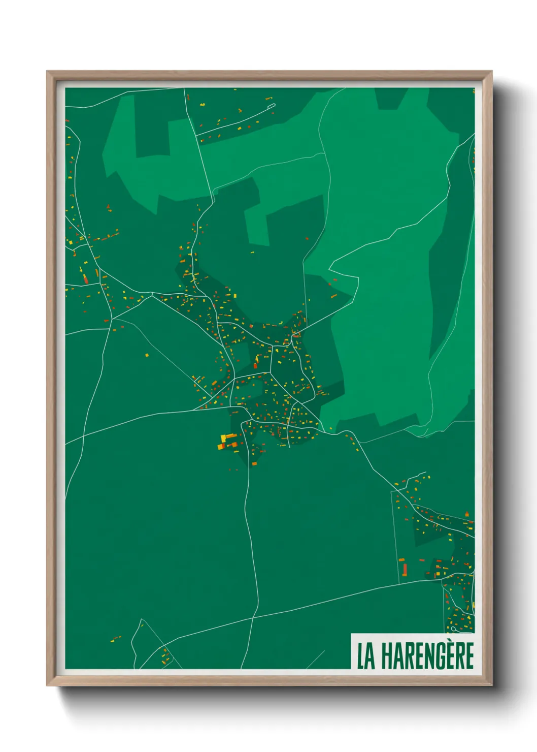 Une affiche de carte sur La Harengère