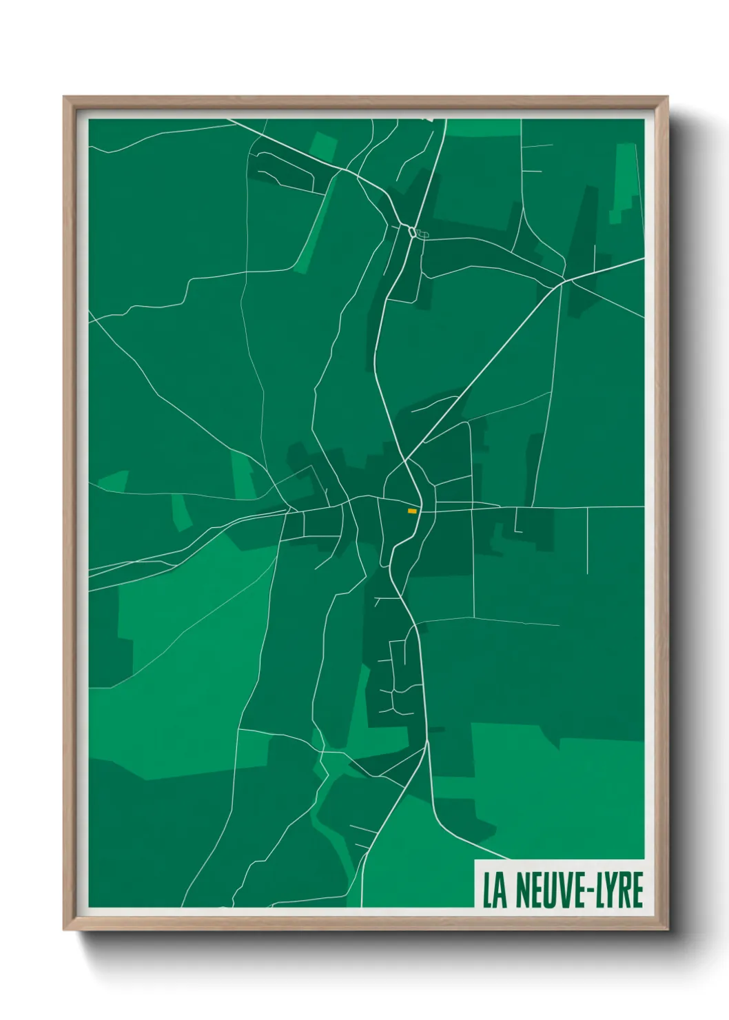 Une affiche de carte sur La Neuve-Lyre