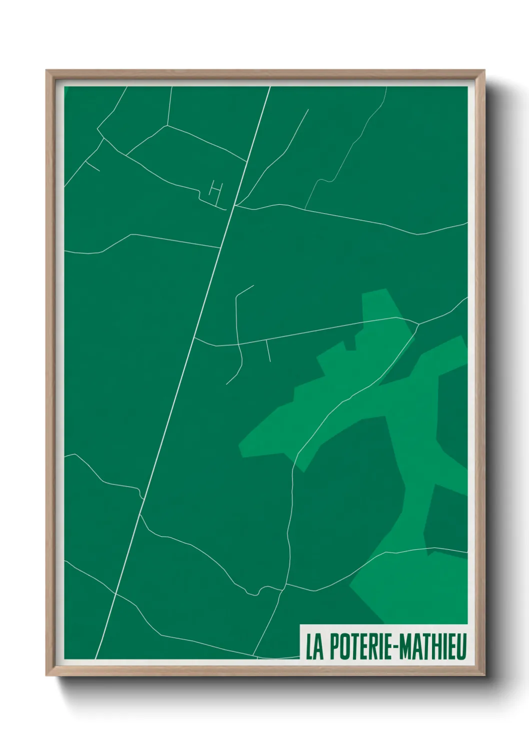 Une affiche de carte sur La Poterie-Mathieu