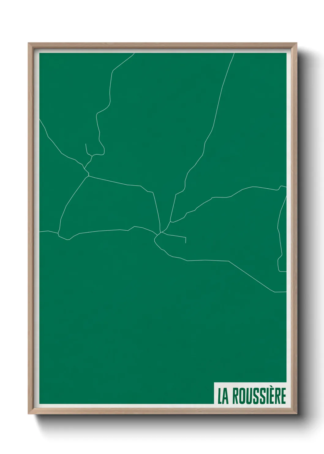 Une affiche de carte sur La Roussière