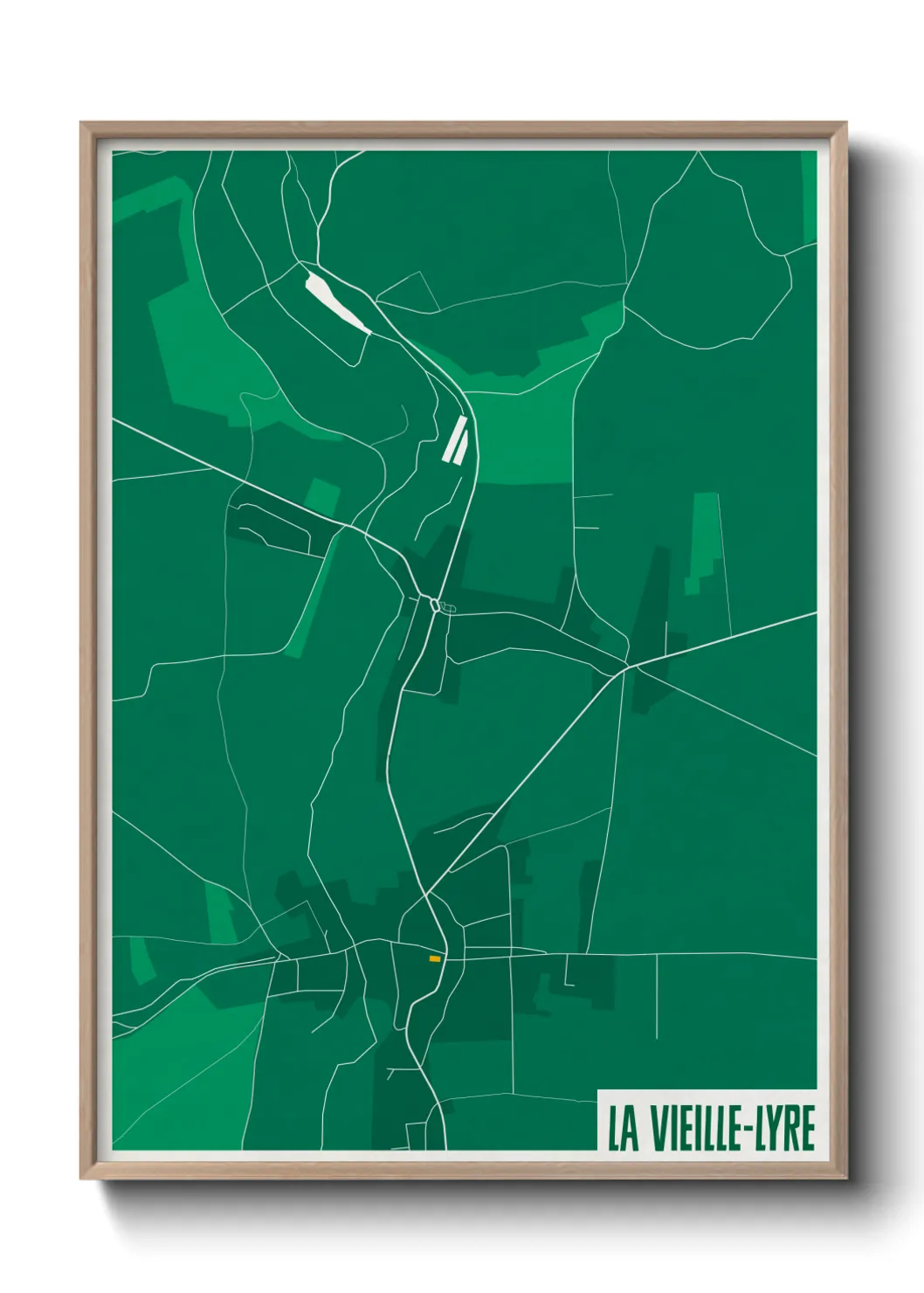 Une affiche de carte sur La Vieille-Lyre