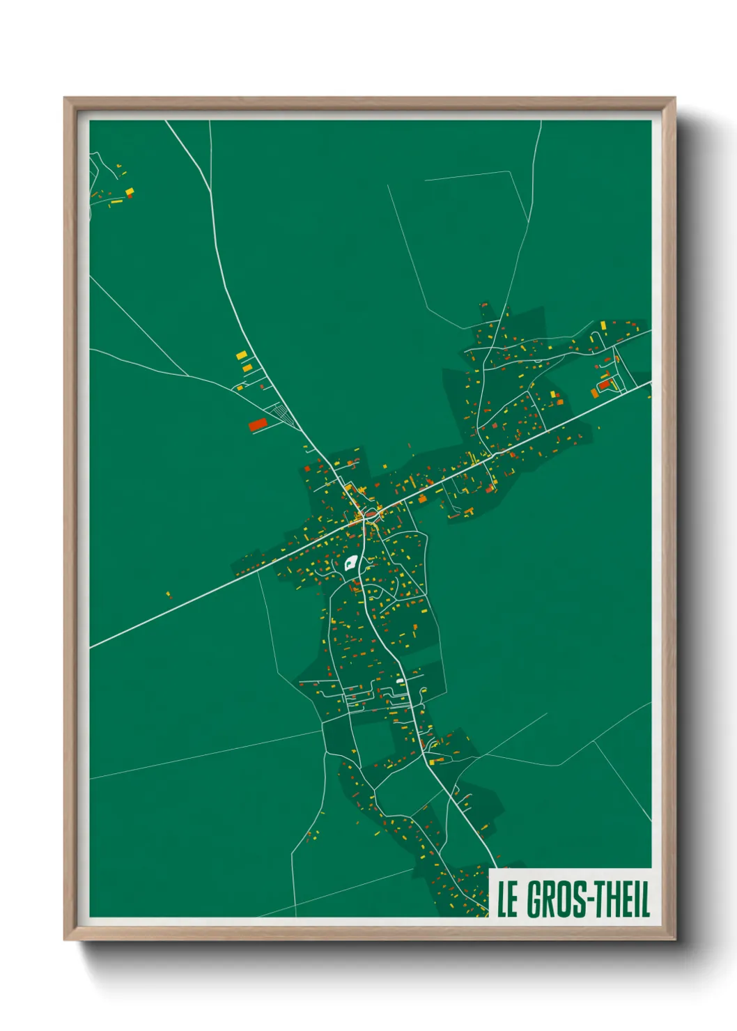 Une affiche de carte sur Le Gros-Theil