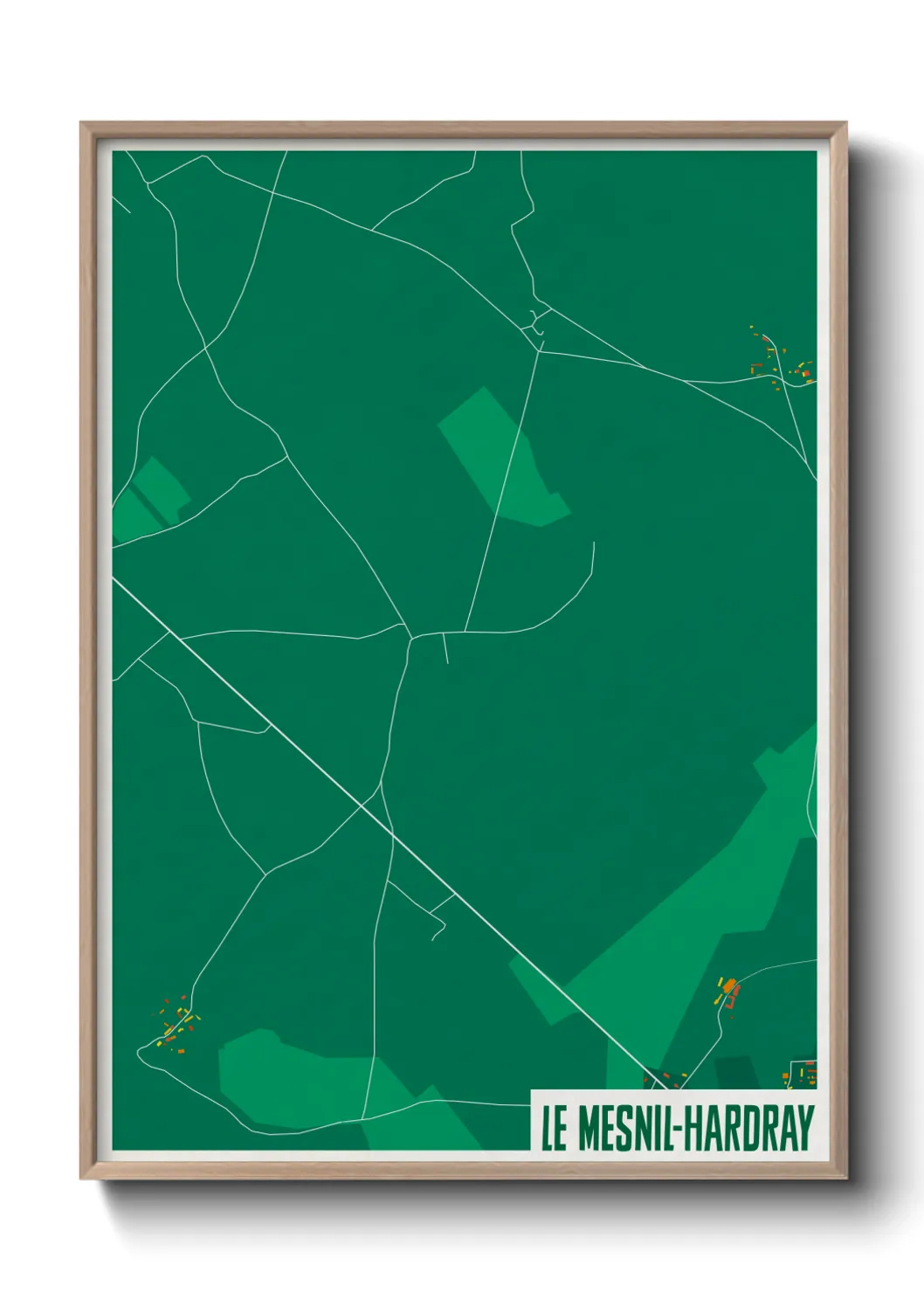 Une affiche de carte sur Le Mesnil-Hardray