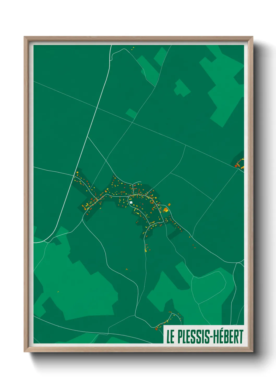 Une affiche de carte sur Le Plessis-Hébert
