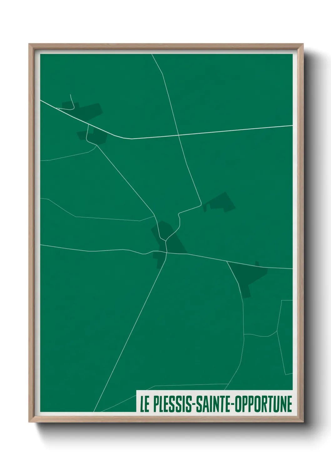 Une affiche de carte sur Le Plessis-Sainte-Opportune