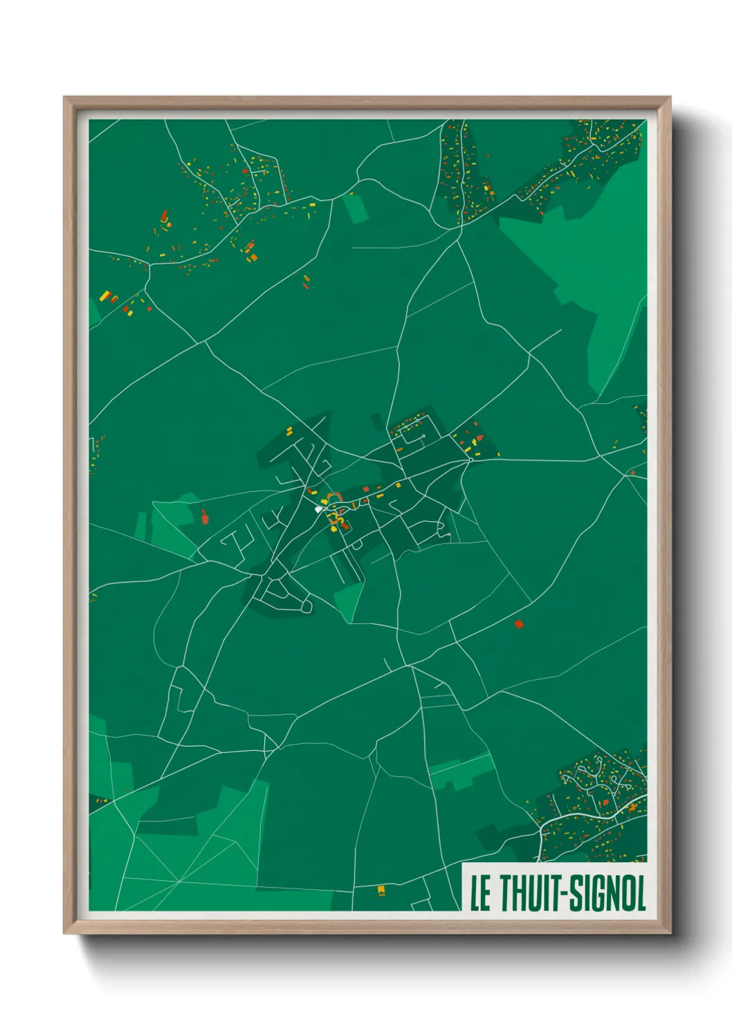 Une affiche de carte sur Le Thuit-Signol