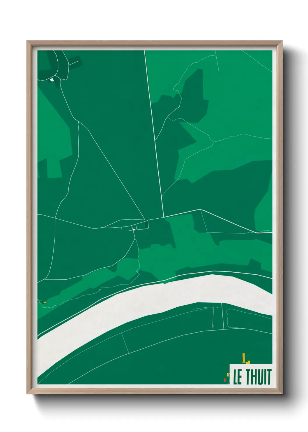 Une affiche de carte sur Le Thuit