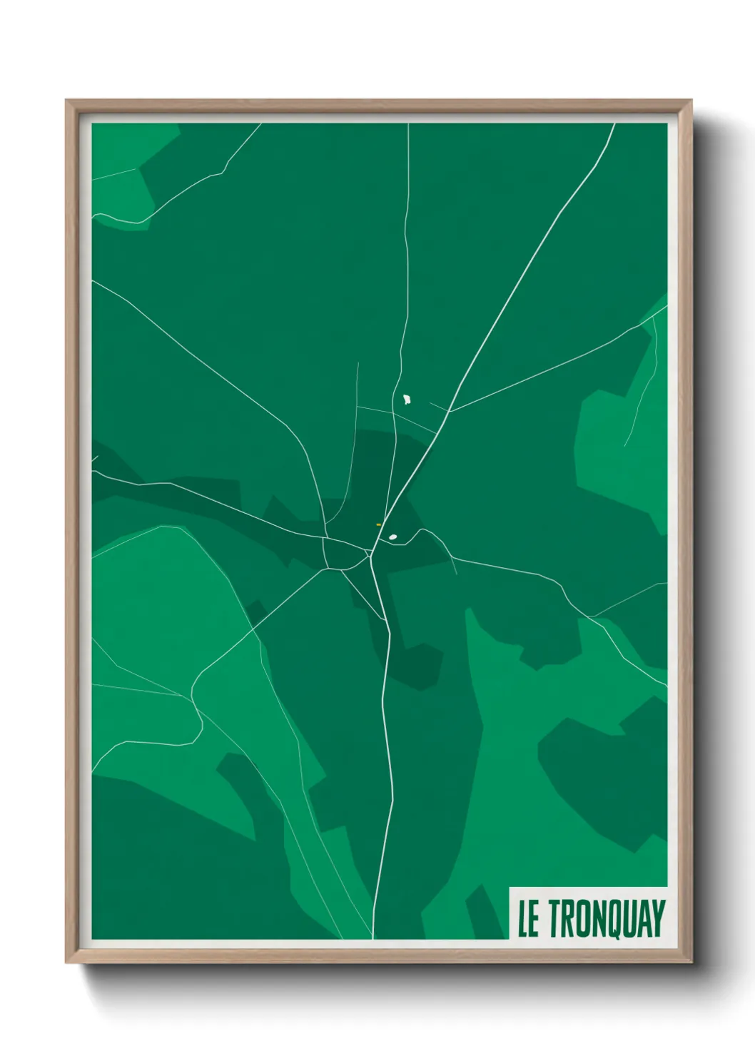 Une affiche de carte sur Le Tronquay