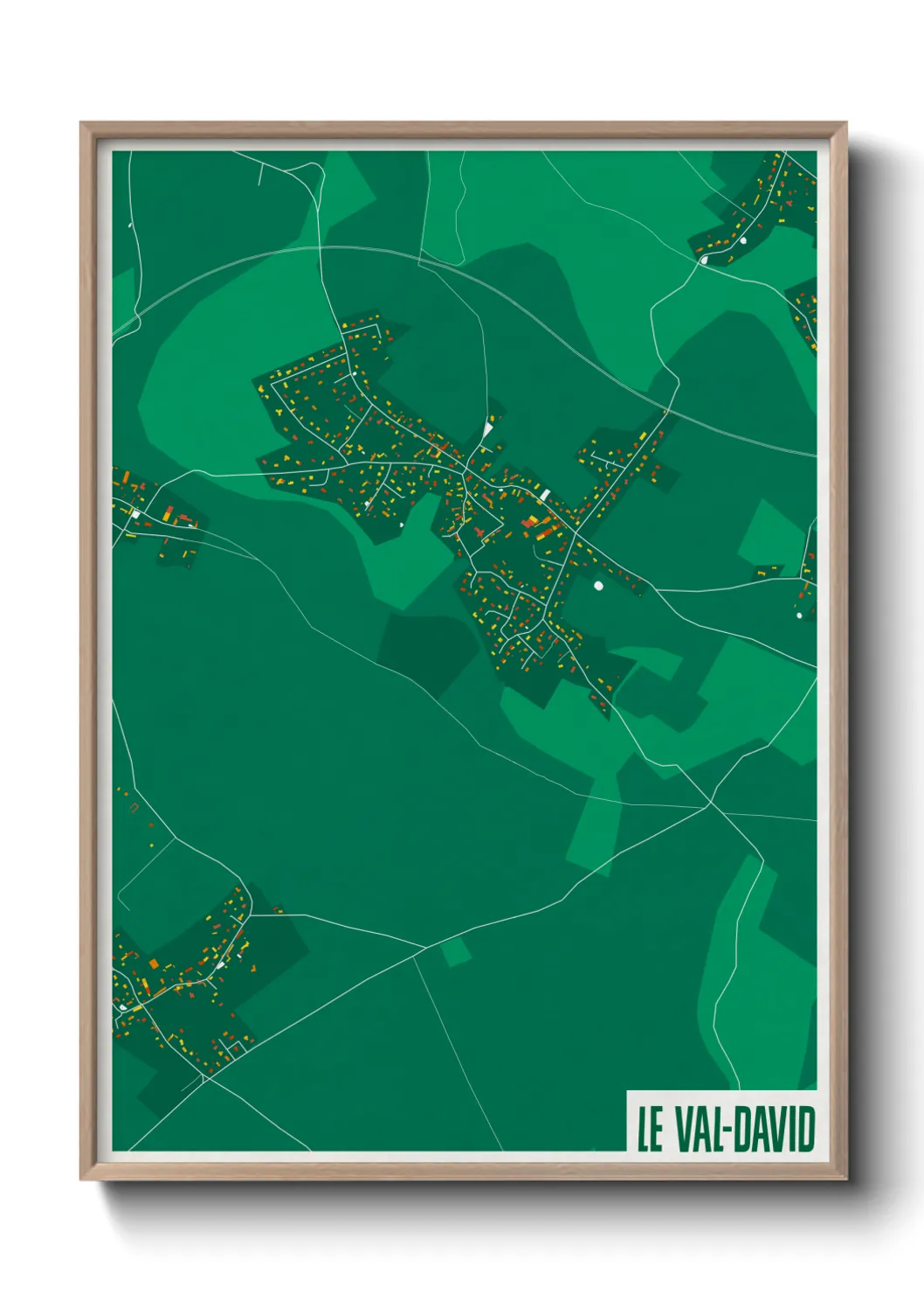 Une affiche de carte sur Le Val-David