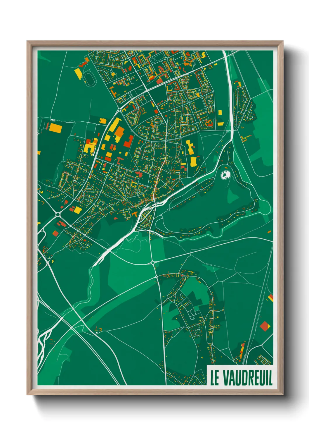 Une affiche de carte sur Le Vaudreuil