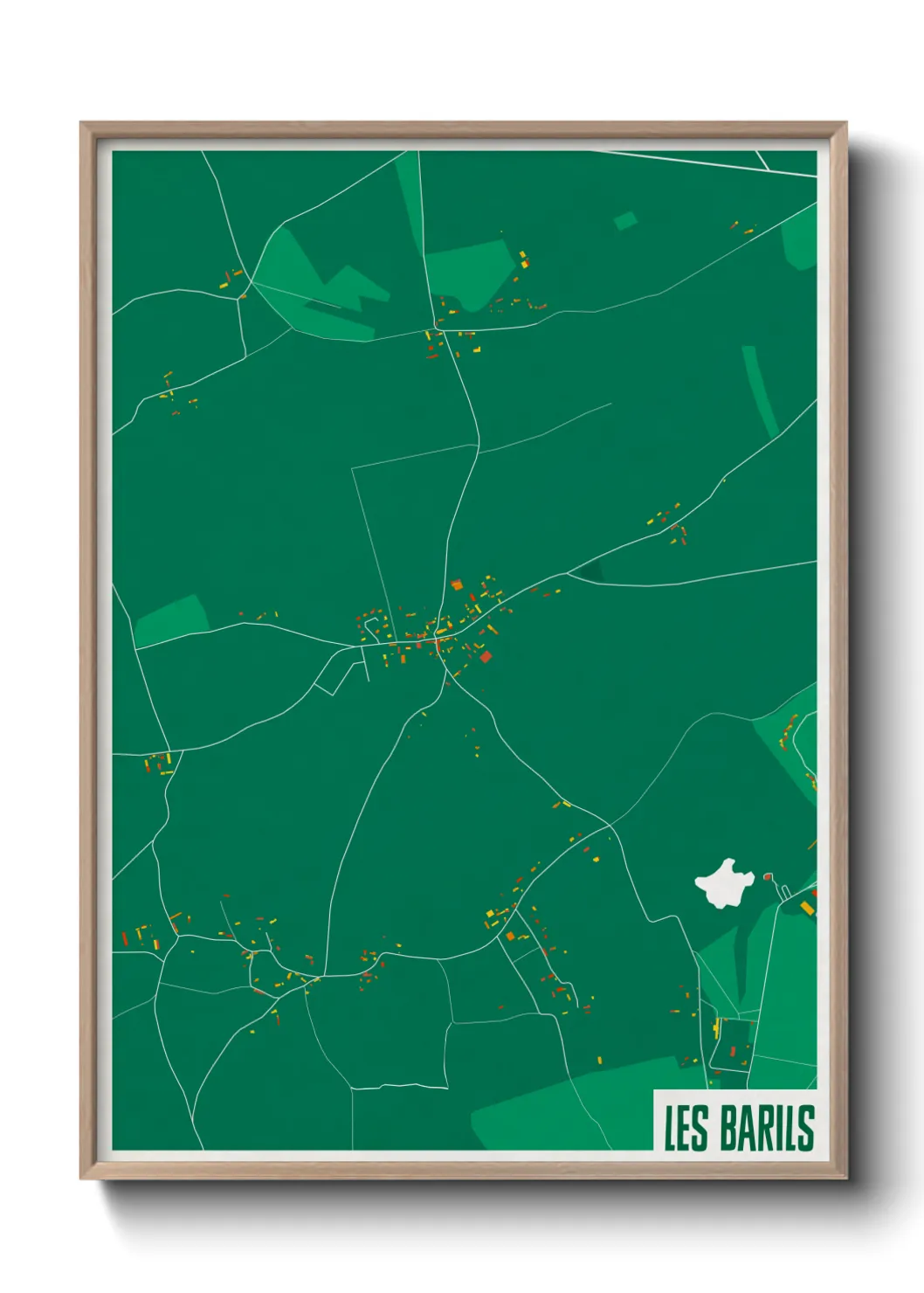 Une affiche de carte sur Les Barils