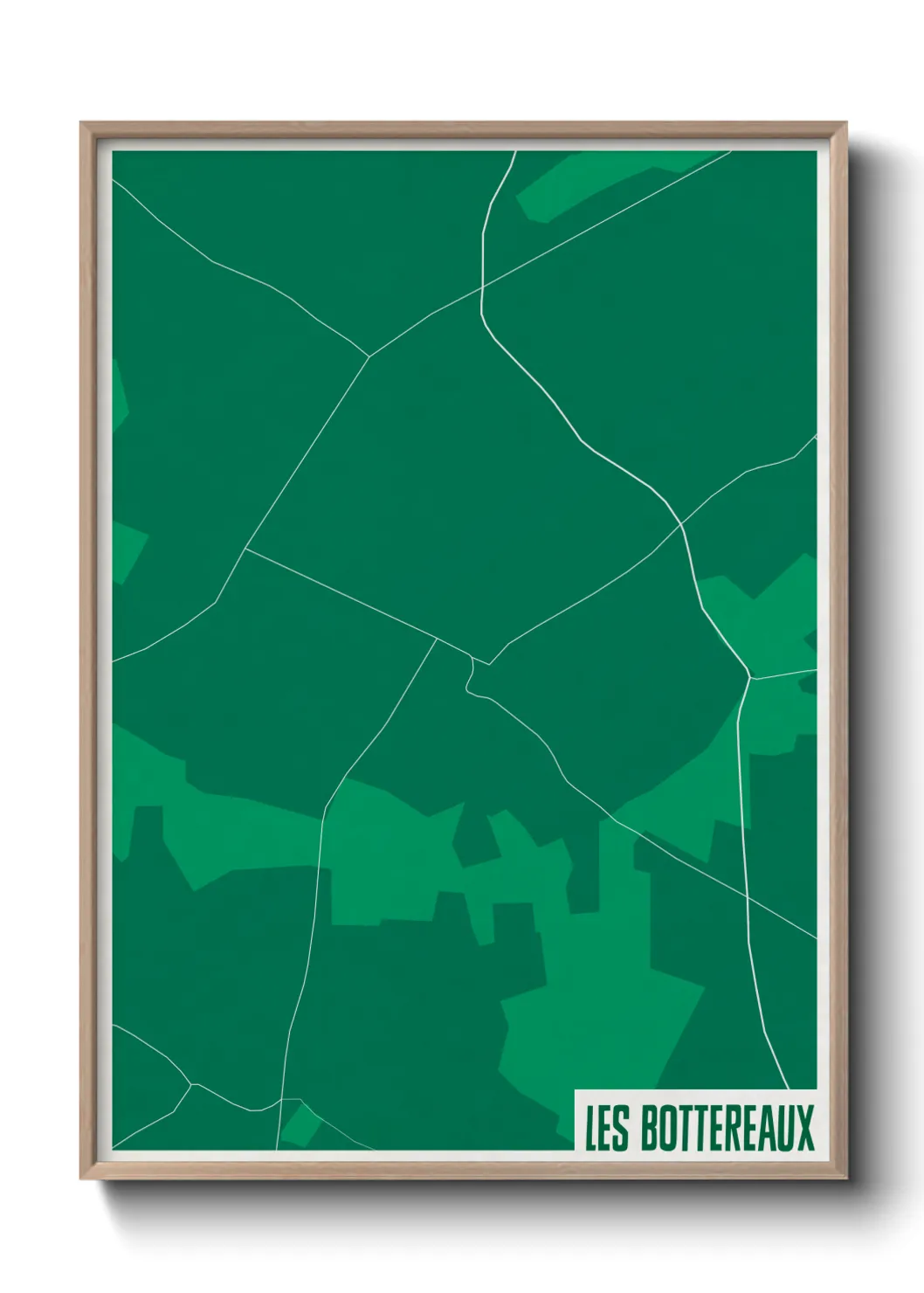 Une affiche de carte sur Les Bottereaux