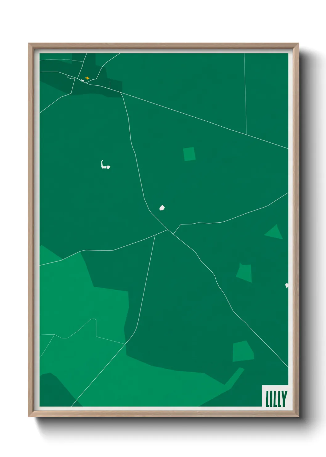 Une affiche de carte sur Lilly