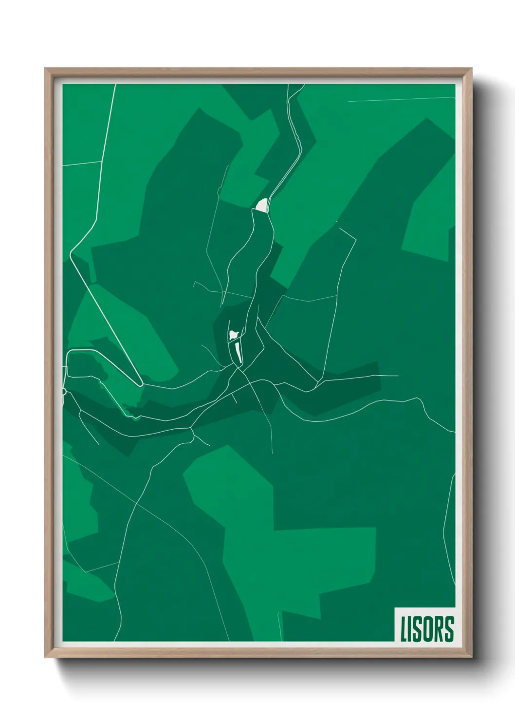 Une affiche de carte sur Lisors