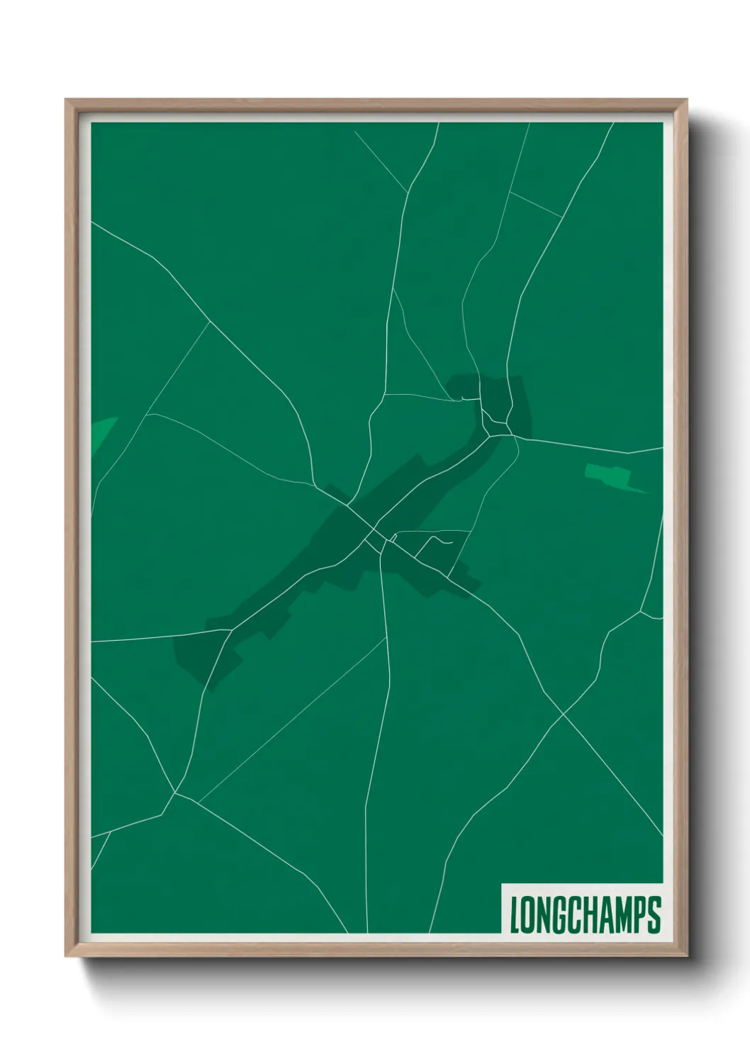 Une affiche de carte sur Longchamps