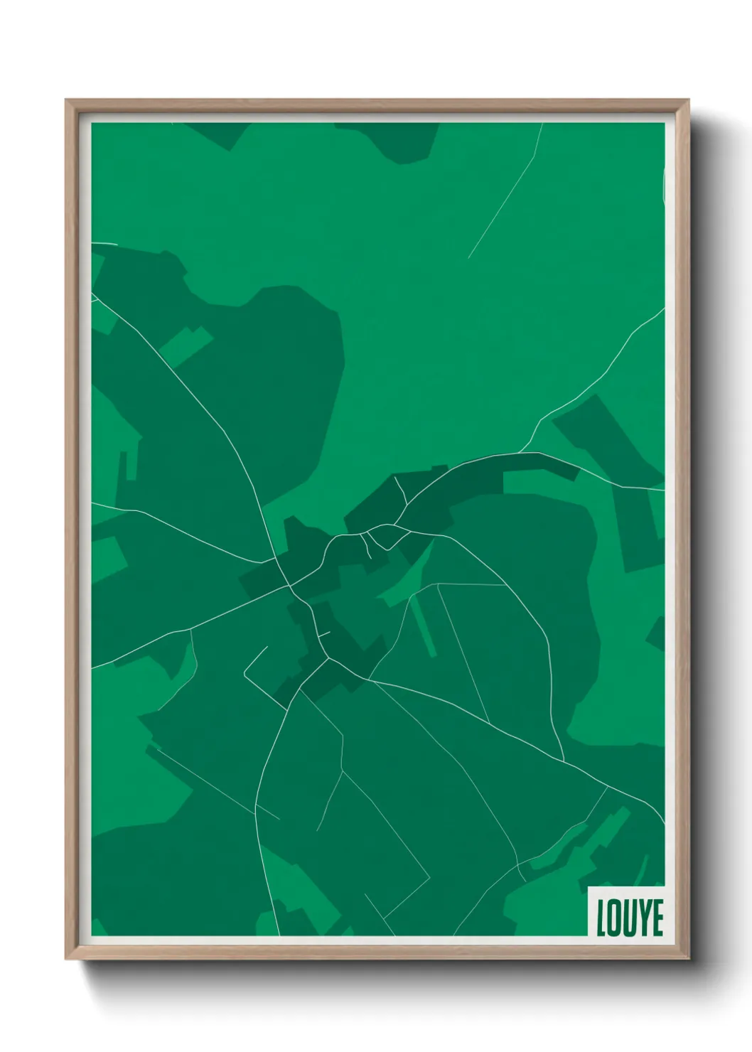 Une affiche de carte sur Louye