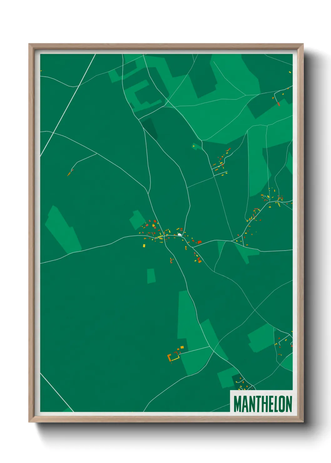 Une affiche de carte sur Manthelon