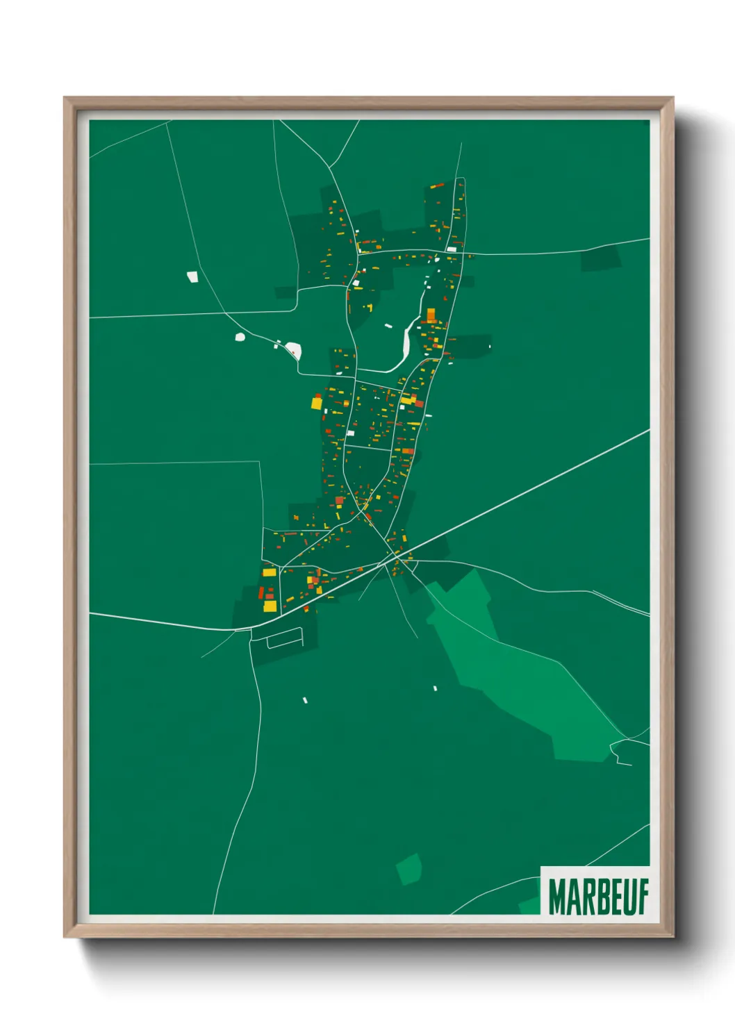 Une affiche de carte sur Marbeuf