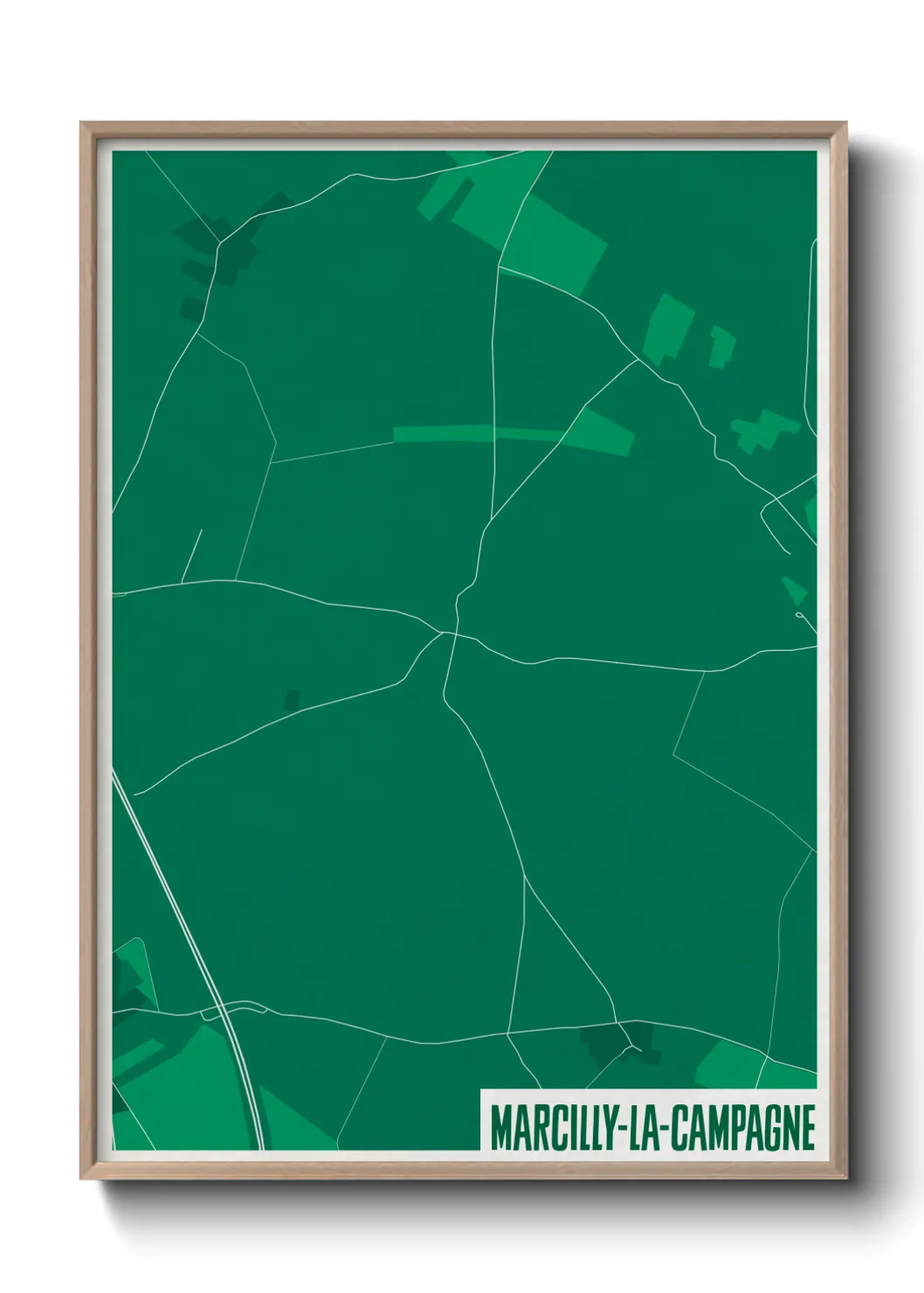 Un poster carteMarcilly-la-Campagne