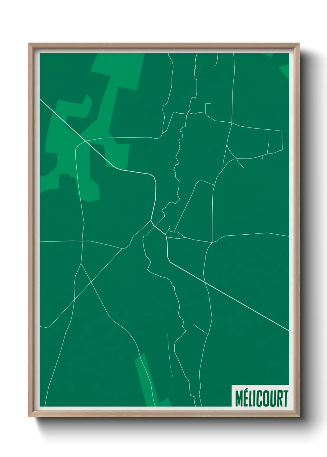 Une affiche de carte sur Mélicourt