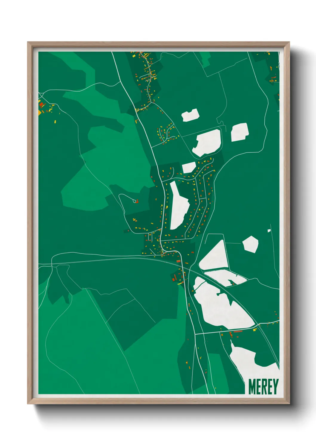 Une affiche de carte sur Merey