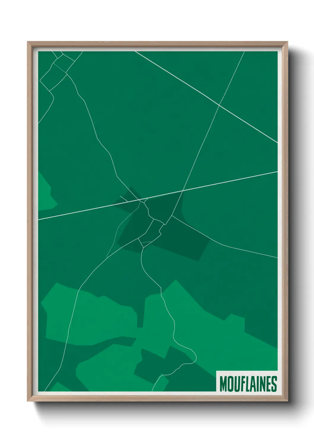 Une affiche de carte sur Mouflaines