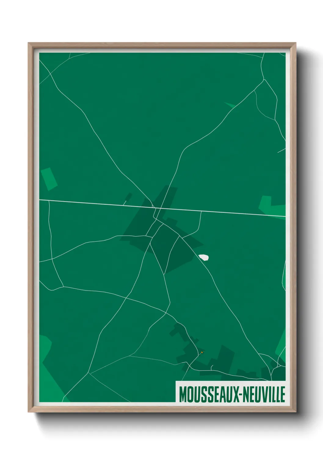 Un poster carteMousseaux-Neuville