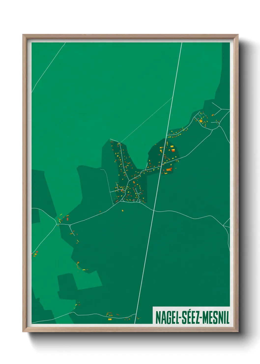 Une affiche de carte sur Nagel-Séez-Mesnil