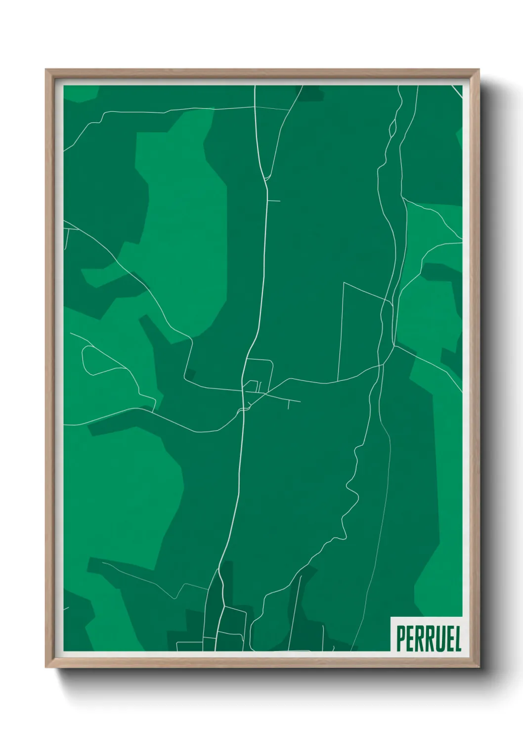 Une affiche de carte sur Perruel