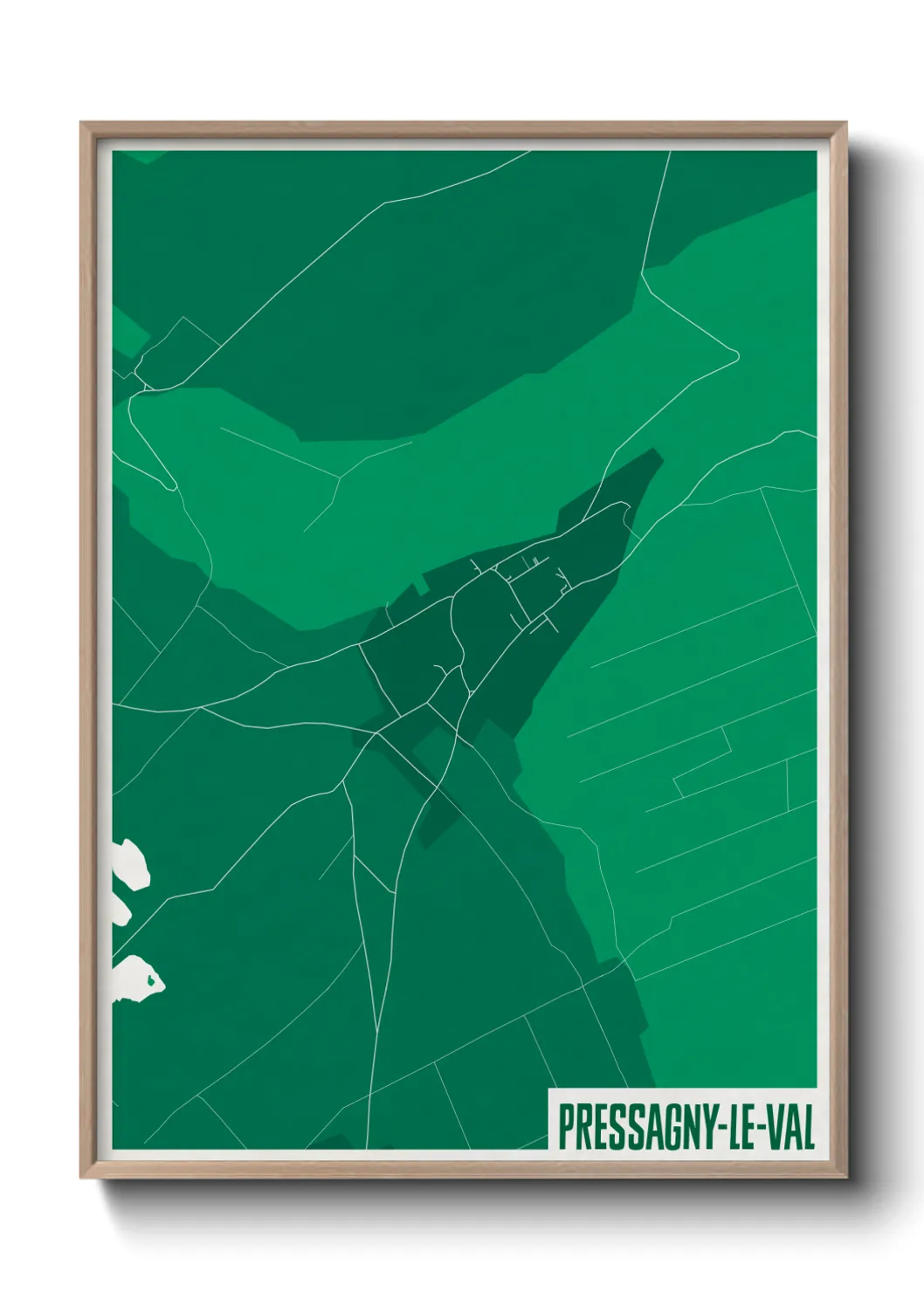 Une affiche de carte sur Pressagny-le-Val