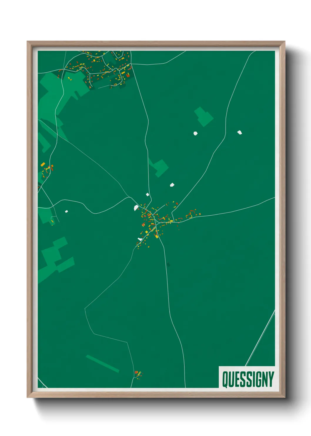 Une affiche de carte sur Quessigny