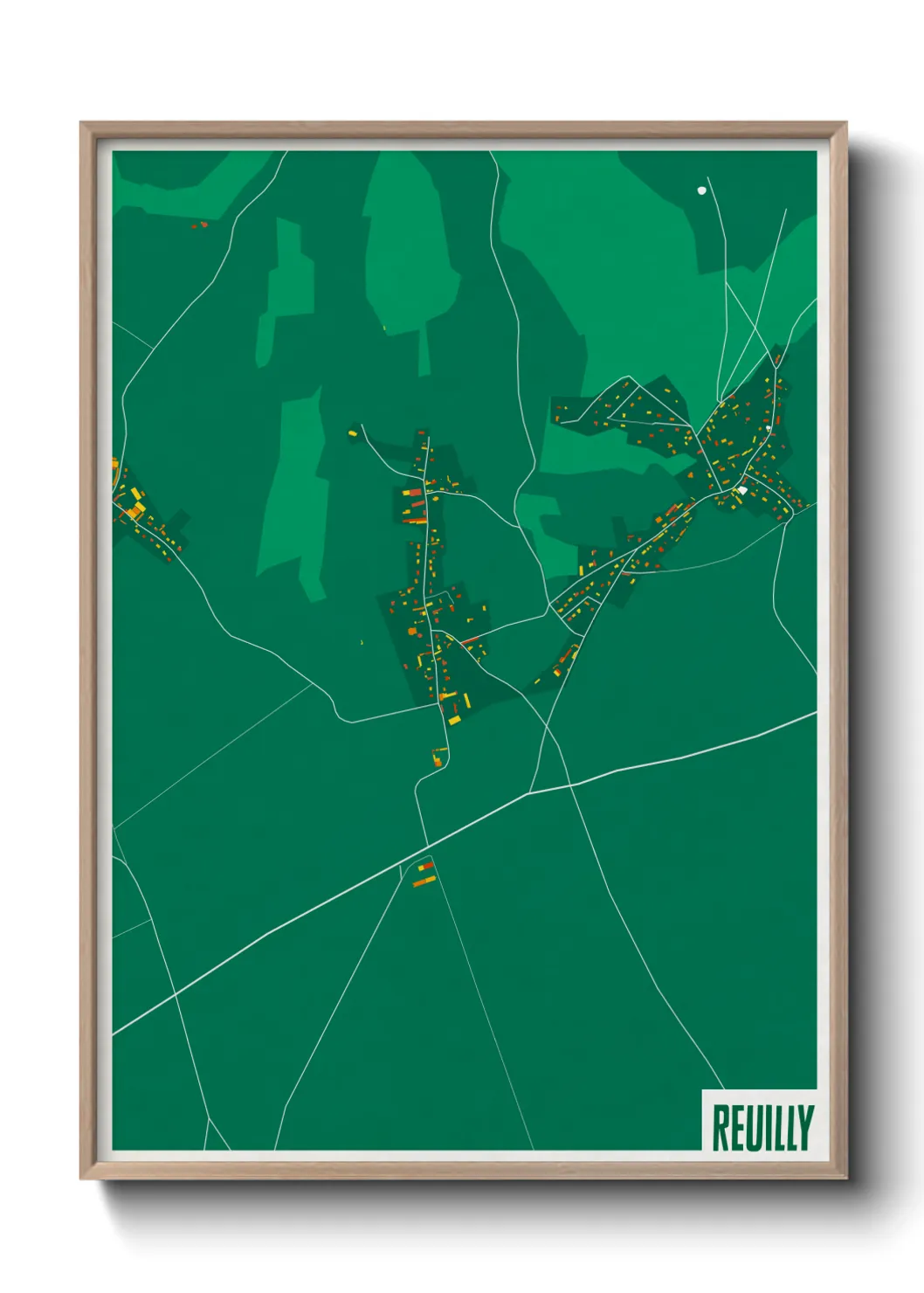 Une affiche de carte sur Reuilly