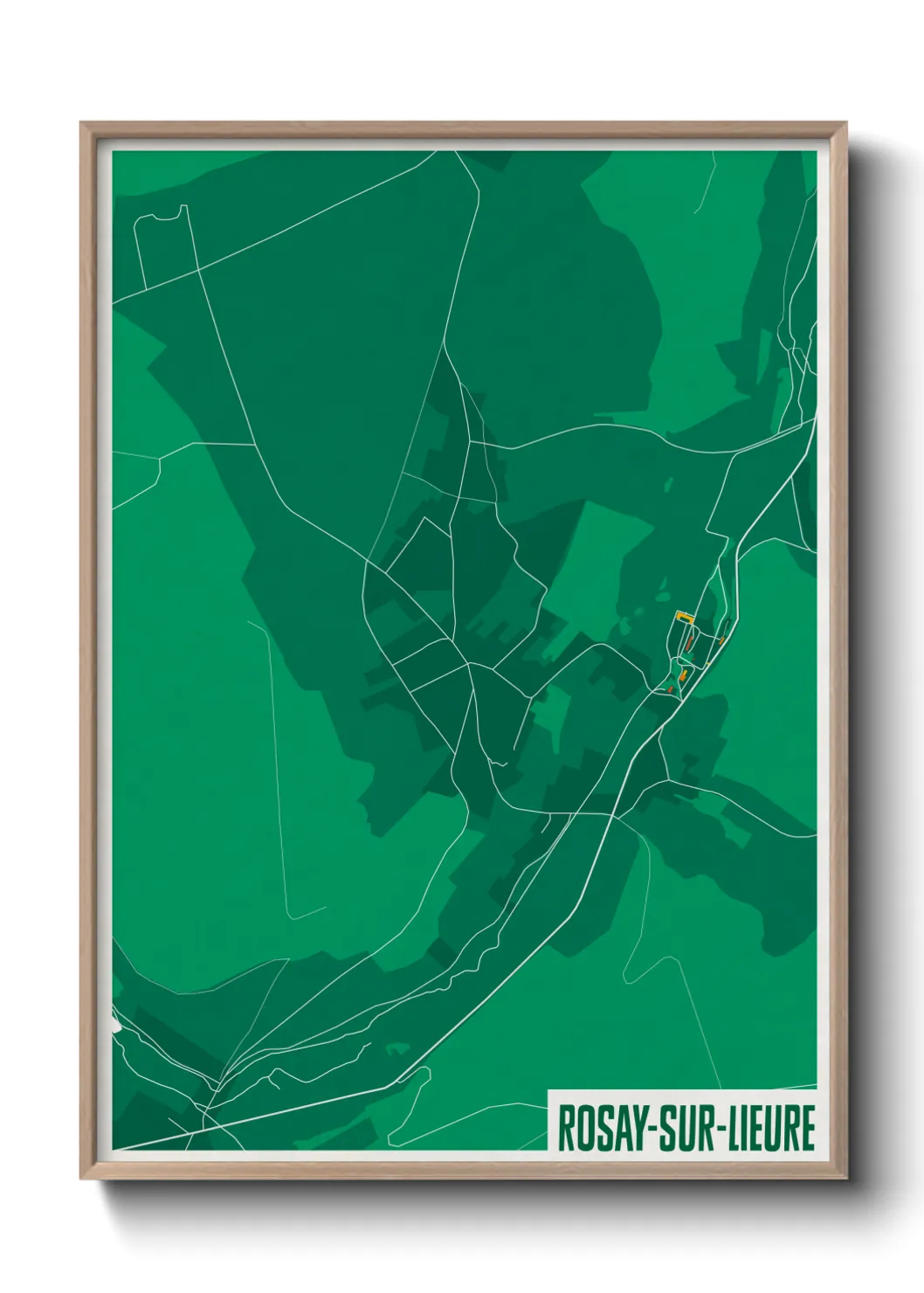 Un poster carteRosay-sur-Lieure