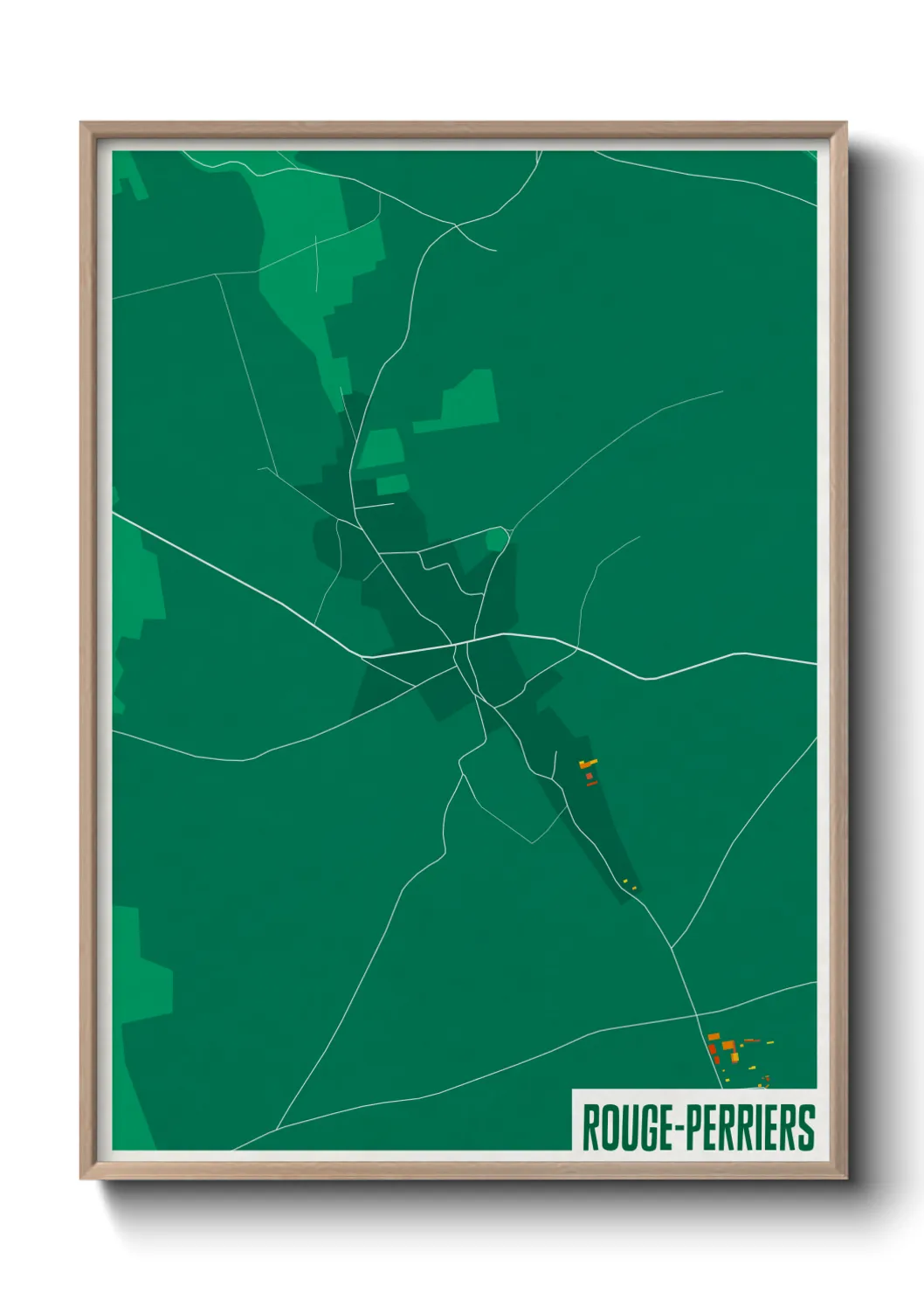 Une affiche de carte sur Rouge-Perriers