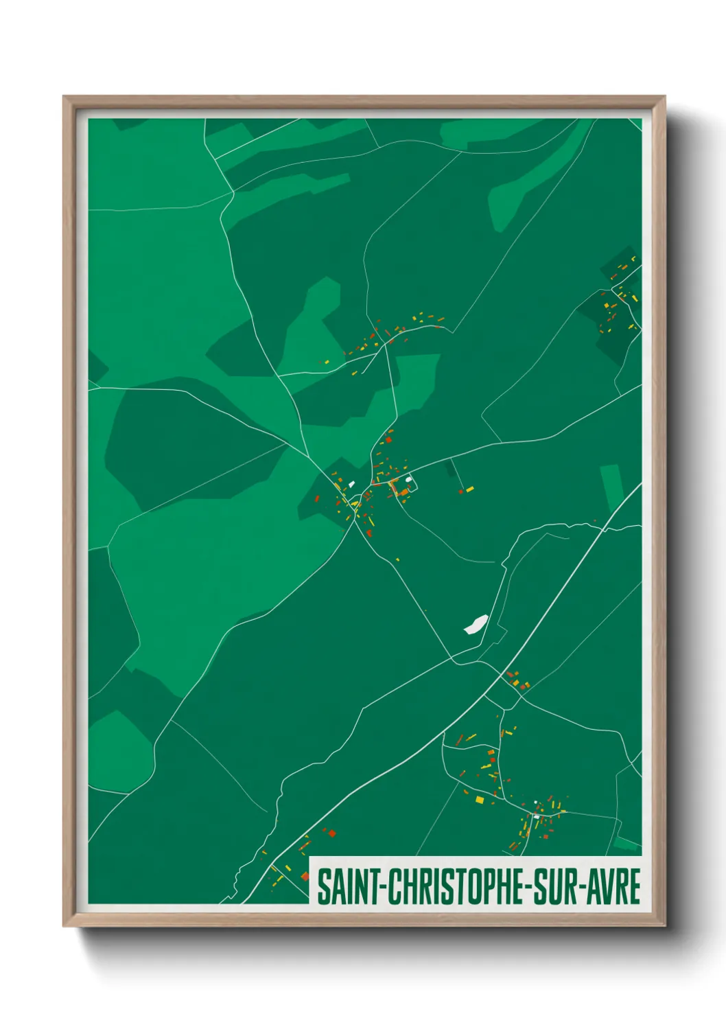 Un poster carteSaint-Christophe-sur-Avre