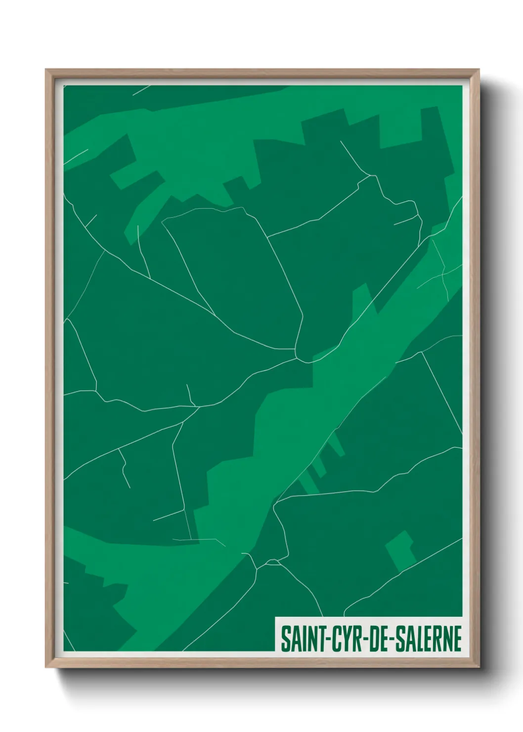 Une affiche de carte sur Saint-Cyr-de-Salerne