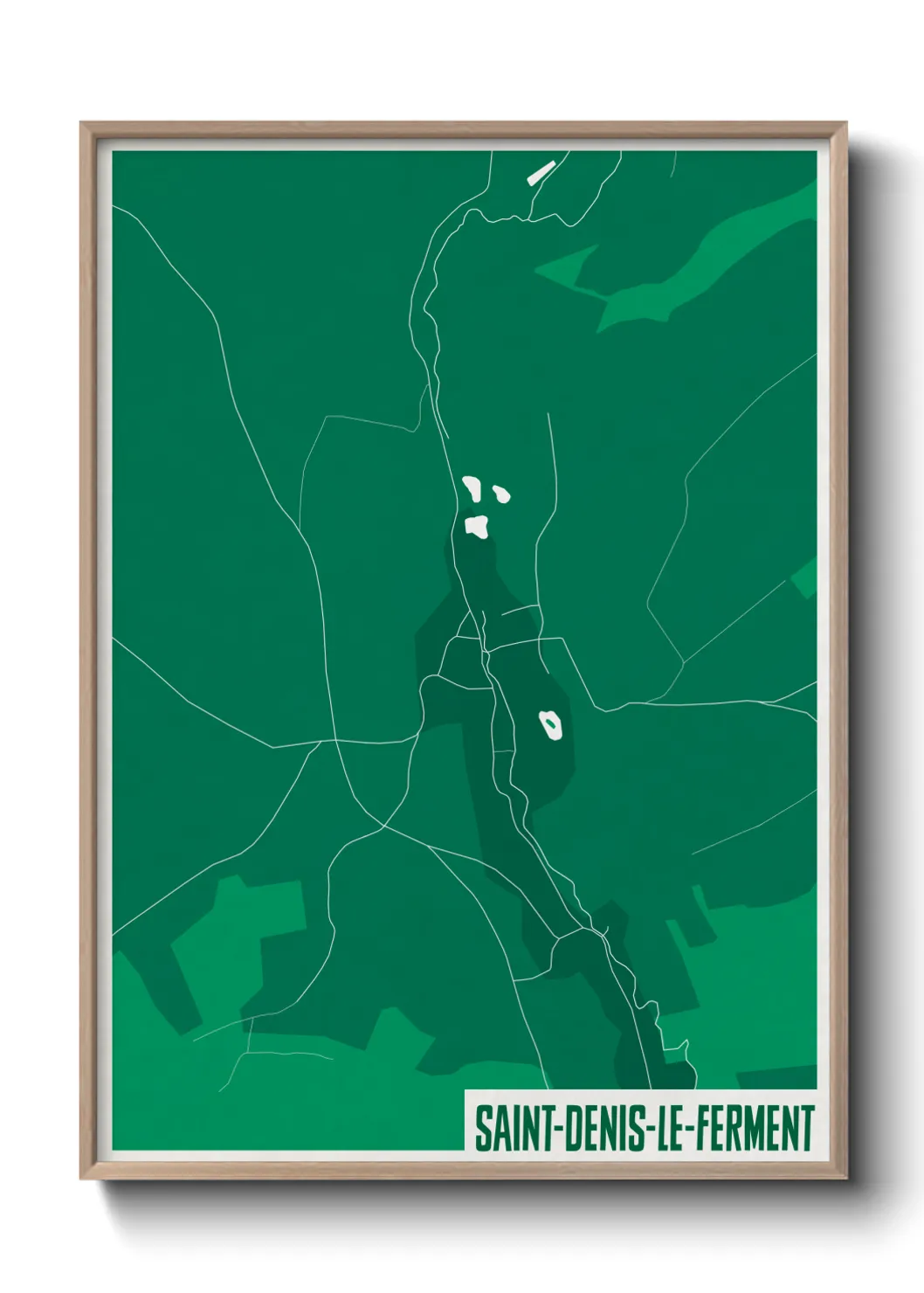 Une affiche de carte sur Saint-Denis-le-Ferment