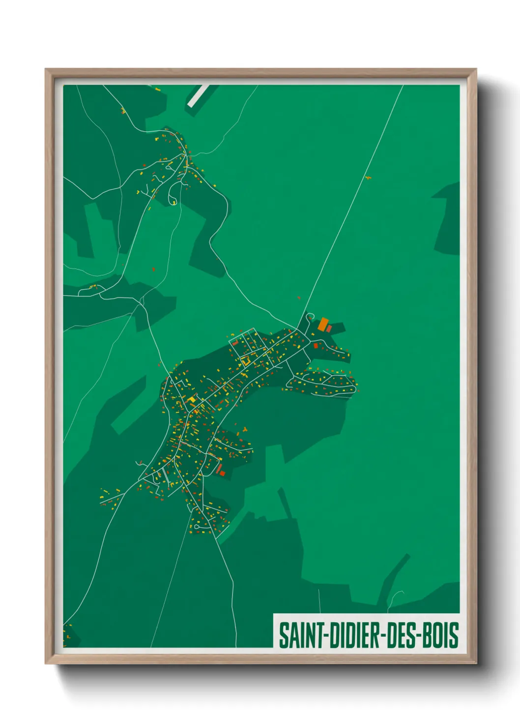 Une affiche de carte sur Saint-Didier-des-Bois
