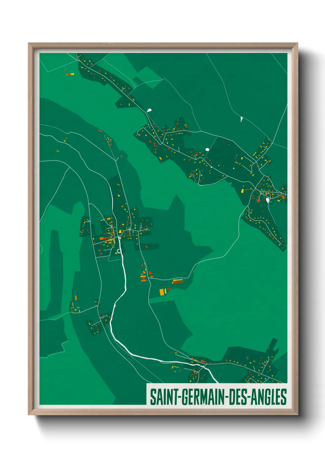 Un poster carteSaint-Germain-des-Angles