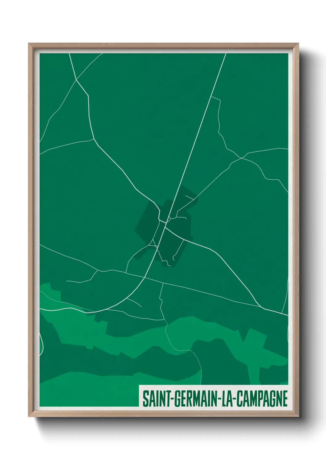 Un poster carteSaint-Germain-la-Campagne