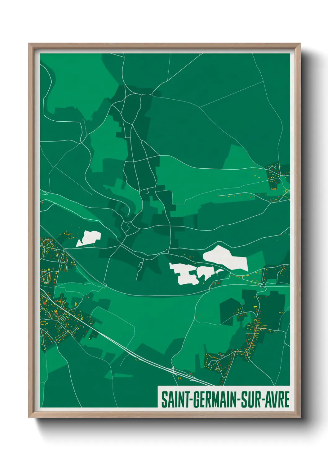 Un poster carteSaint-Germain-sur-Avre