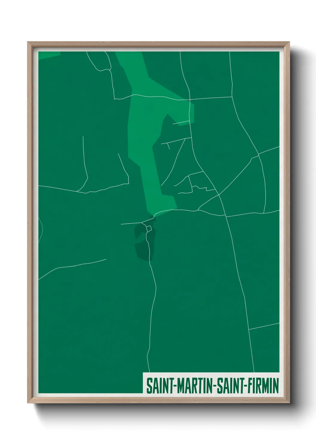 Une affiche de carte sur Saint-Martin-Saint-Firmin