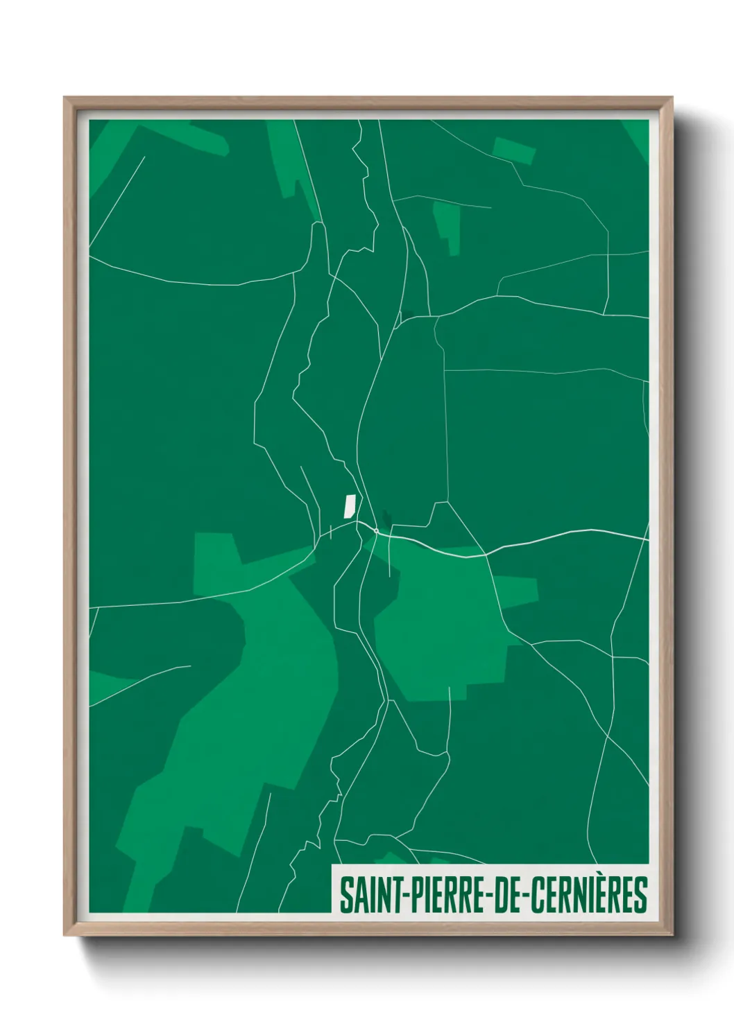 Une affiche de carte sur Saint-Pierre-de-Cernières