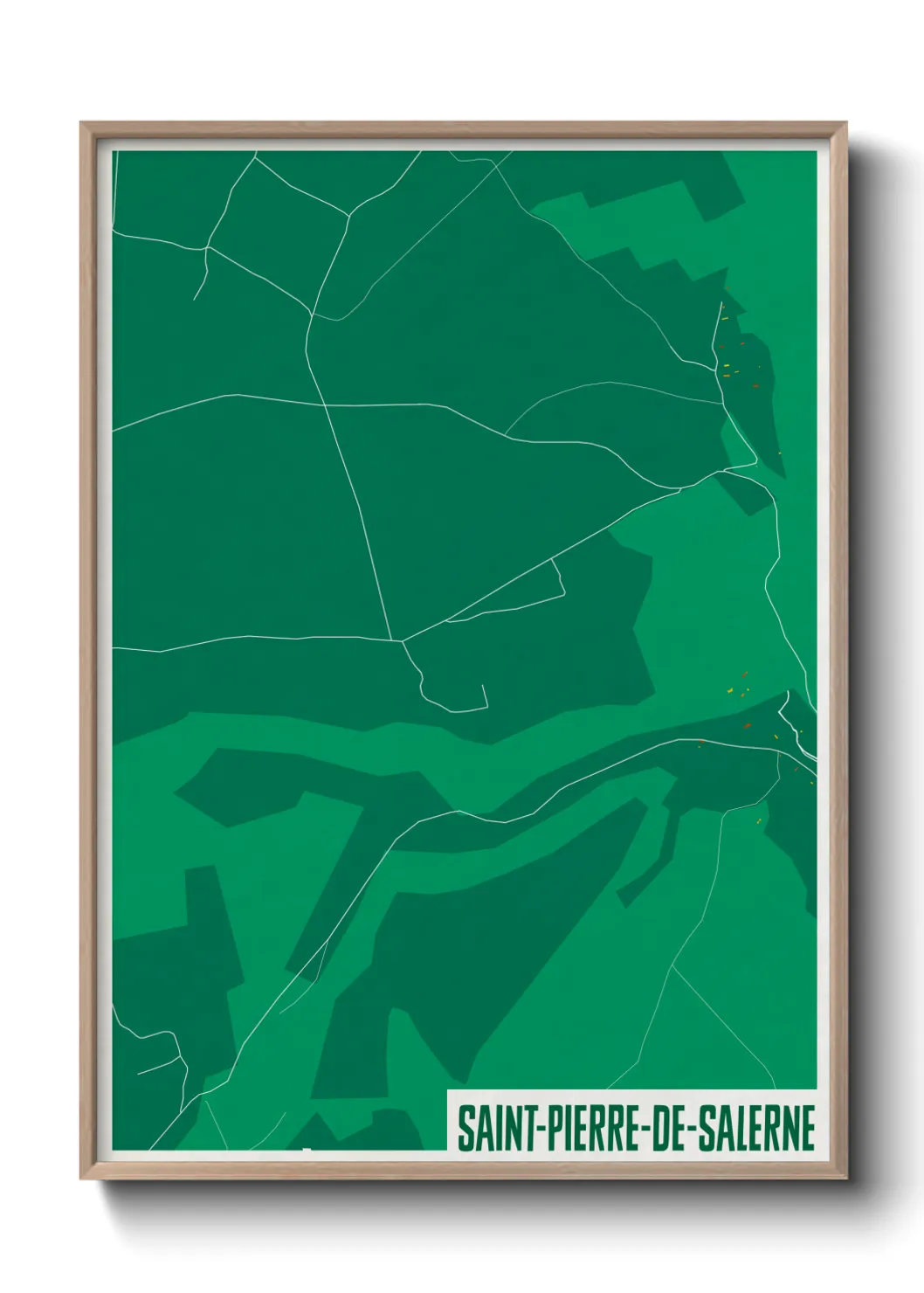Une affiche de carte sur Saint-Pierre-de-Salerne