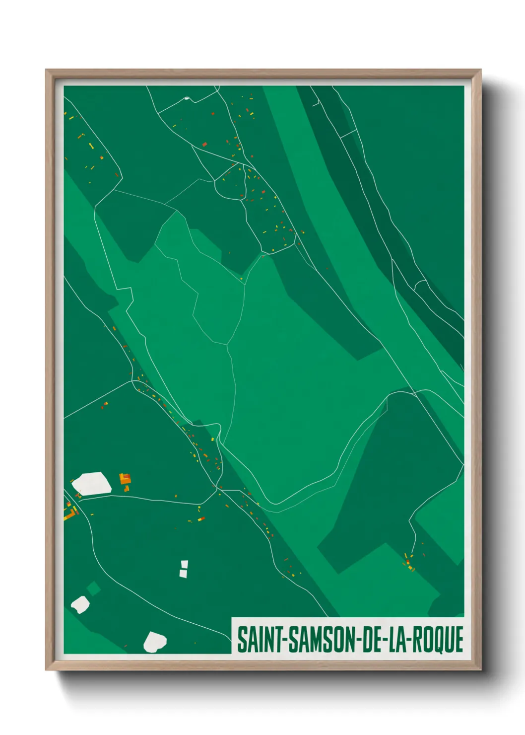 Une affiche de carte sur Saint-Samson-de-la-Roque