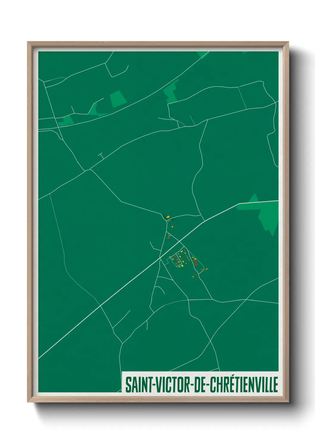 Un poster carteSaint-Victor-de-Chrétienville