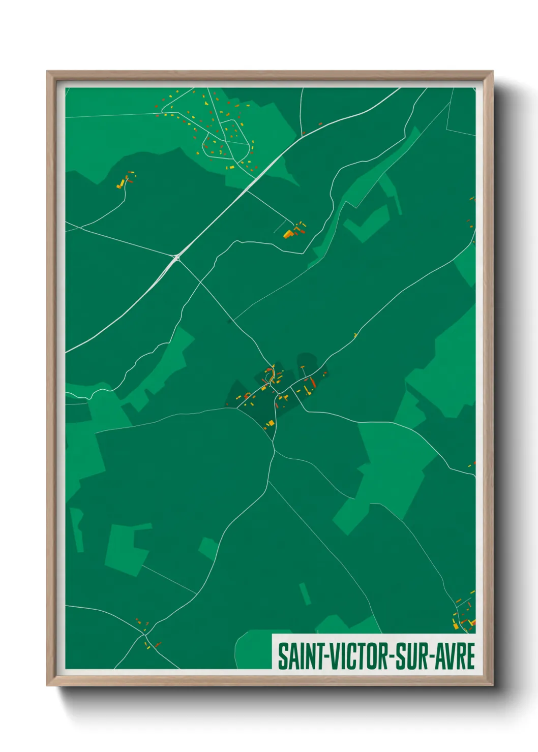 Un poster carteSaint-Victor-sur-Avre